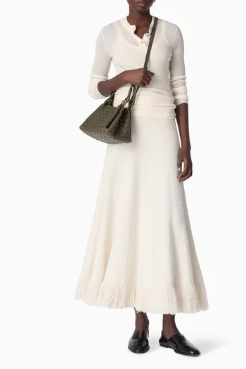 Small Parachute Bag in Intrecciato Leather