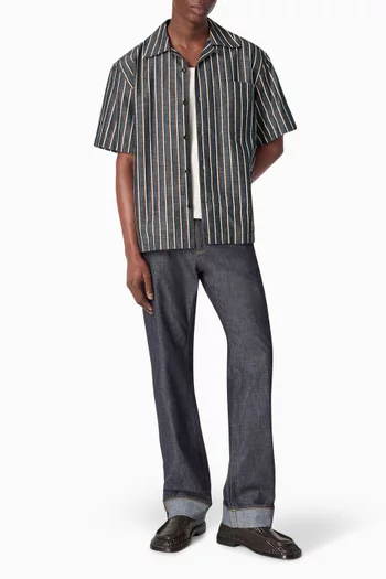 قميص مخطط مزيج قطن