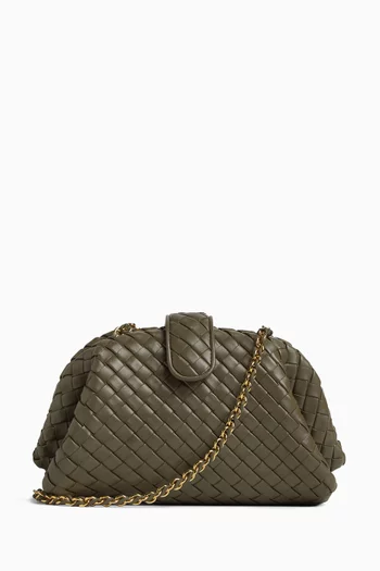 Small Lauren 1980 Clutch in Intrecciato Leather