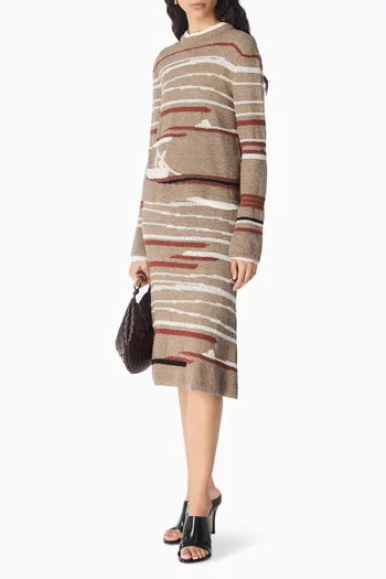 Graphic Knit Sweater in Linen & Cotton