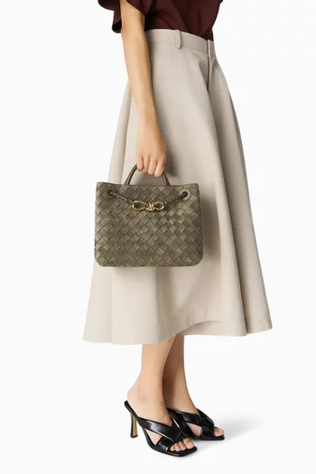 Small Andiamo Bag in Intrecciato Leather