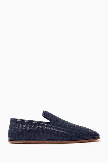 Sunday Slippers in Intrecciato Leather