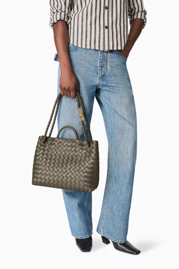 Andiamo Top-handle Bag in Intrecciato Leather