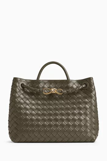 Andiamo Top-handle Bag in Intrecciato Leather