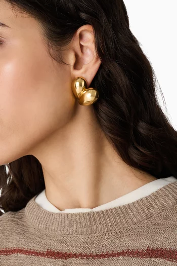 Drop Clip Earrings in 18kt Gold-plated Sterling Silver