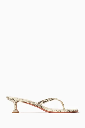 Juliette 45 Sandals in Snake-print Leather
