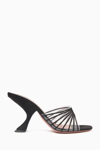 Mookie Slipper 90 in Suede & Transparent PVC