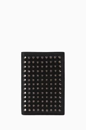 Funky Spike Passport Holder in Leather