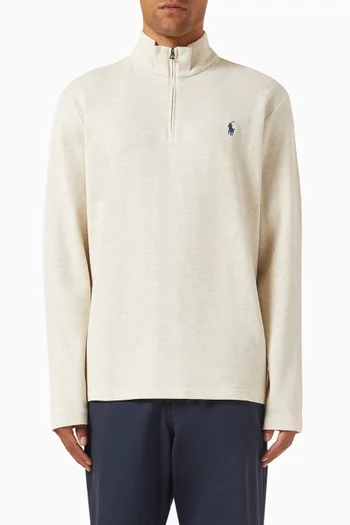 Pony Half-zip Sweatshirt in Cotton