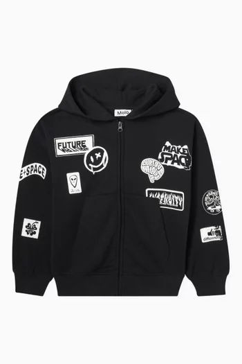 Marley Patch-print Hoodie in Organic Cotton
