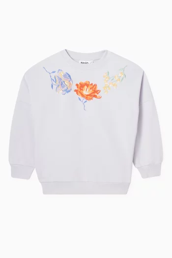 سويت شيرت ماريكا مطرز بزهور قطن عضوي