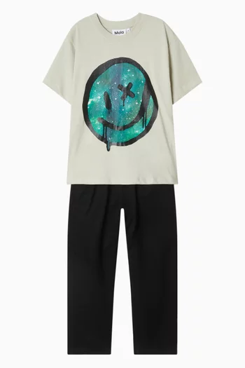 Riley Graffiti Smiley T-shirt in Organic Cotton