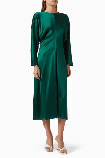 Batwing Dress in Satin