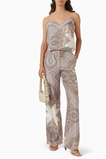 Grigore Printed Pants in Silk