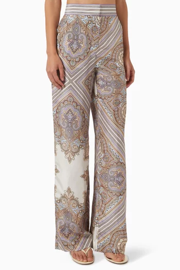 Grigore Printed Pants in Silk