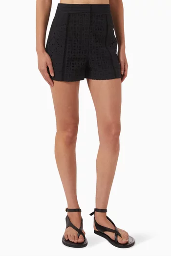 Fabian Eyelet Shorts in Cotton