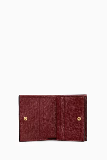 GG Marmont Card Case Wallet in Leather & GG Supreme Canvas