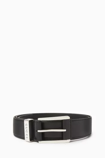 Logo Belt in Leather