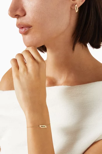 Alif Emerald Bracelet in 18kt Yellow Gold