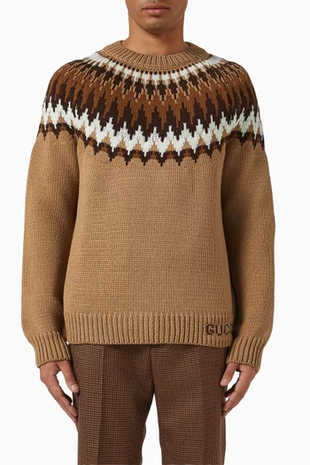 Chunky Sweater in Wool Knit