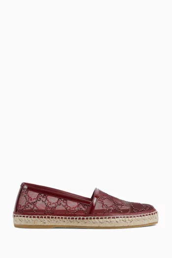 GG Crystal-embellished Espadrilles in Mesh