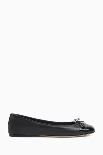 GG Ballerina Flats in Leather
