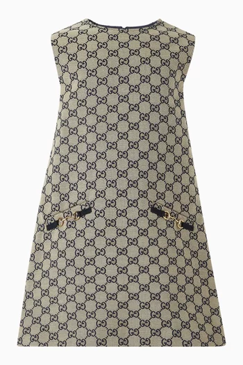 GG Sleeveless Dress in Cotton Blend