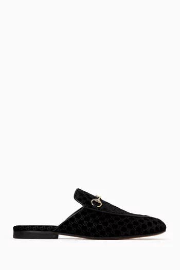 Princetown Mules in GG Velvet