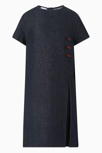 فستان بطيات دينم