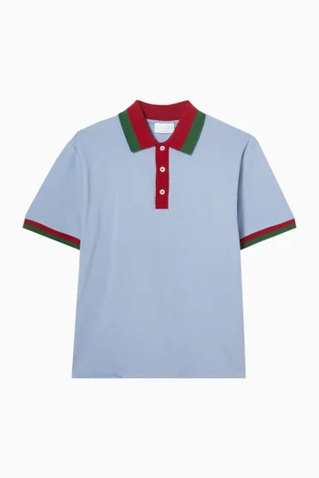 Web Polo Shirt in Cotton Piquet