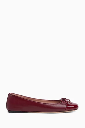 GG Ballerina Flats in Leather