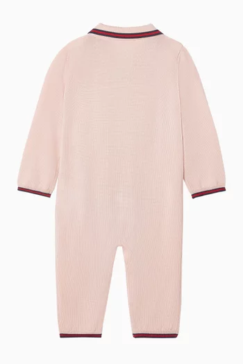 Web Stripe Romper in Cotton Jersey