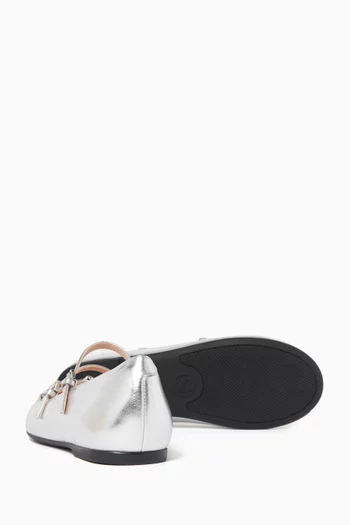 Horsebit Ballerinas in Leather