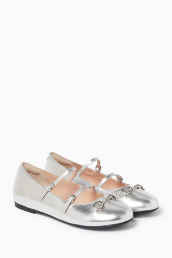 Horsebit Ballerinas in Leather