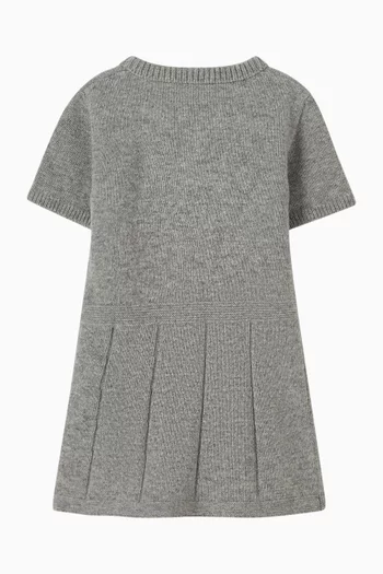 فستان بولو بشعار حرفي GG صوف