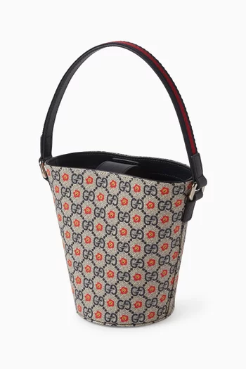 حقيبة باكيت بنقشة زهور وشعار GG