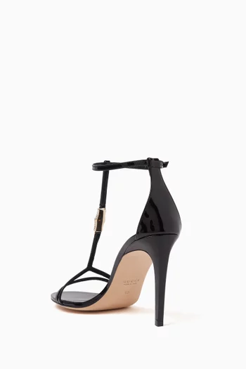 Crystal-embellished Sandals in Patent Leather