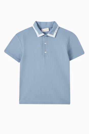 Logo Polo Shirt in Cotton
