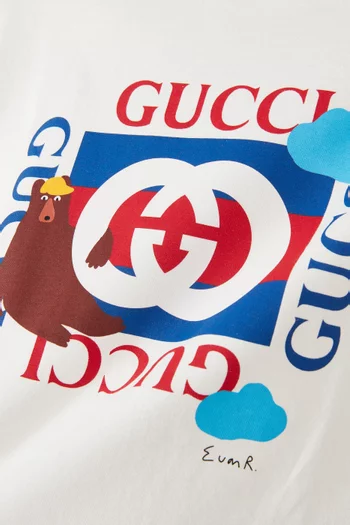 Logo Print T-shirt in Cotton