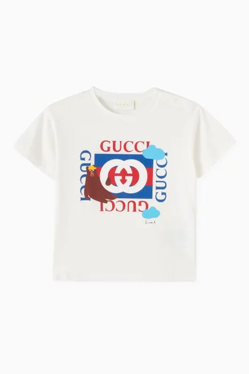 Logo Print T-shirt in Cotton