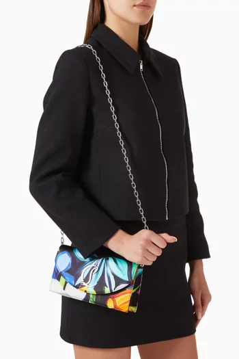 Loubi54 Clutch in Crepe-satin