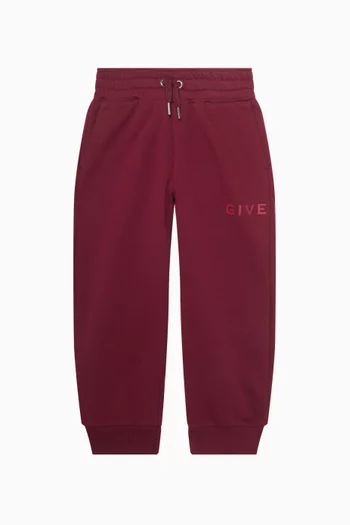 Logo Jogging Bottoms in Cotton