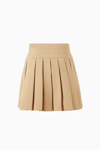 Pleated Skirt in Twill