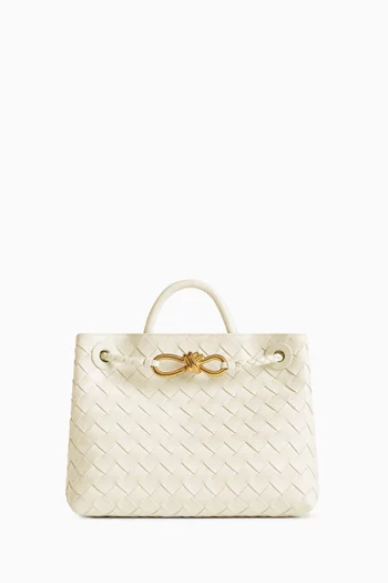 Small Andiamo Top-handle Bag in Intrecciato Leather