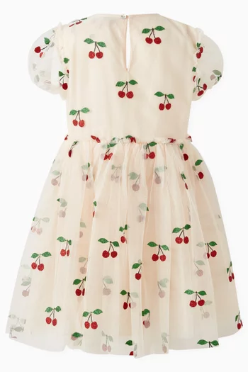 Glitter Cherries Dress in Tulle