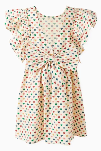 Evia Bow Dress in Organic Cotton