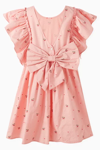 Evia Bow Dress in Organic Cotton
