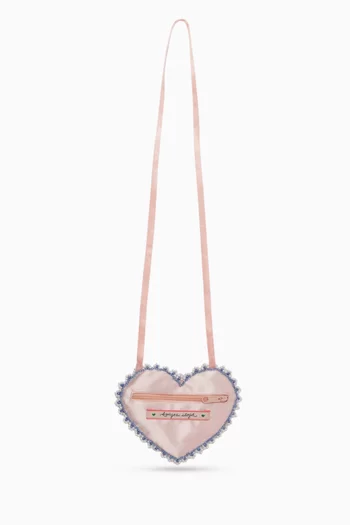 Heart Beaded Crossbody Bag