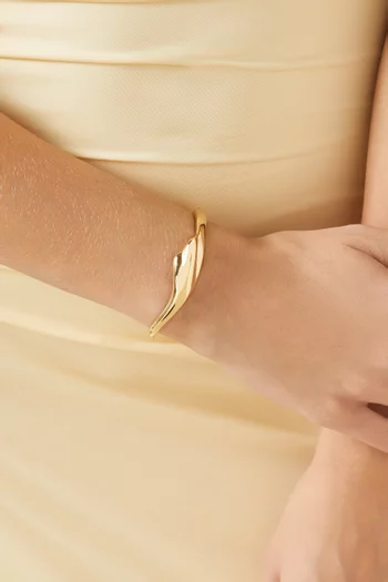 Portia Bangle in 14kt Gold-plated Brass