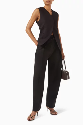 Turn-up Pants in Wool Blend